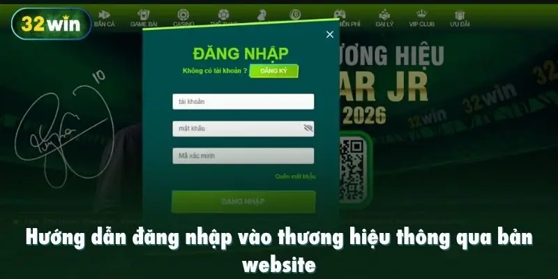 Hướng dẫn đăng nhập vào thương hiệu thông qua bản website